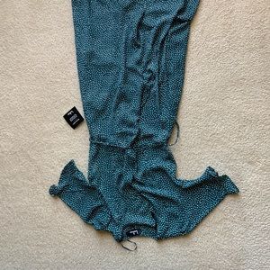 Polka dots maxi wrap dress